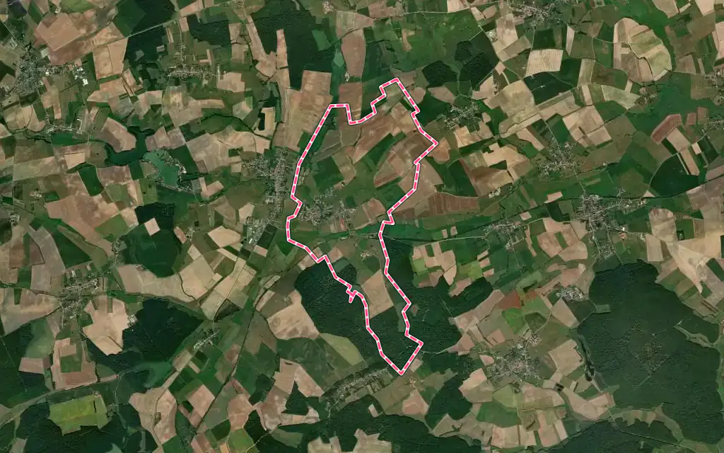 Vue satellite de Léning avec ses contours administratifs