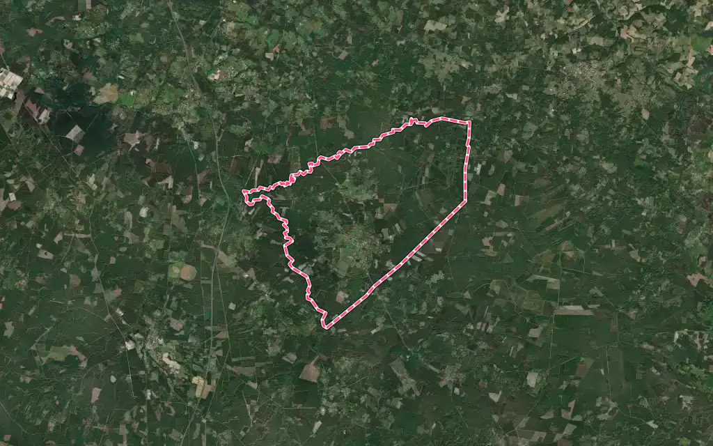 Vue satellite de Lerm-et-Musset avec ses contours administratifs
