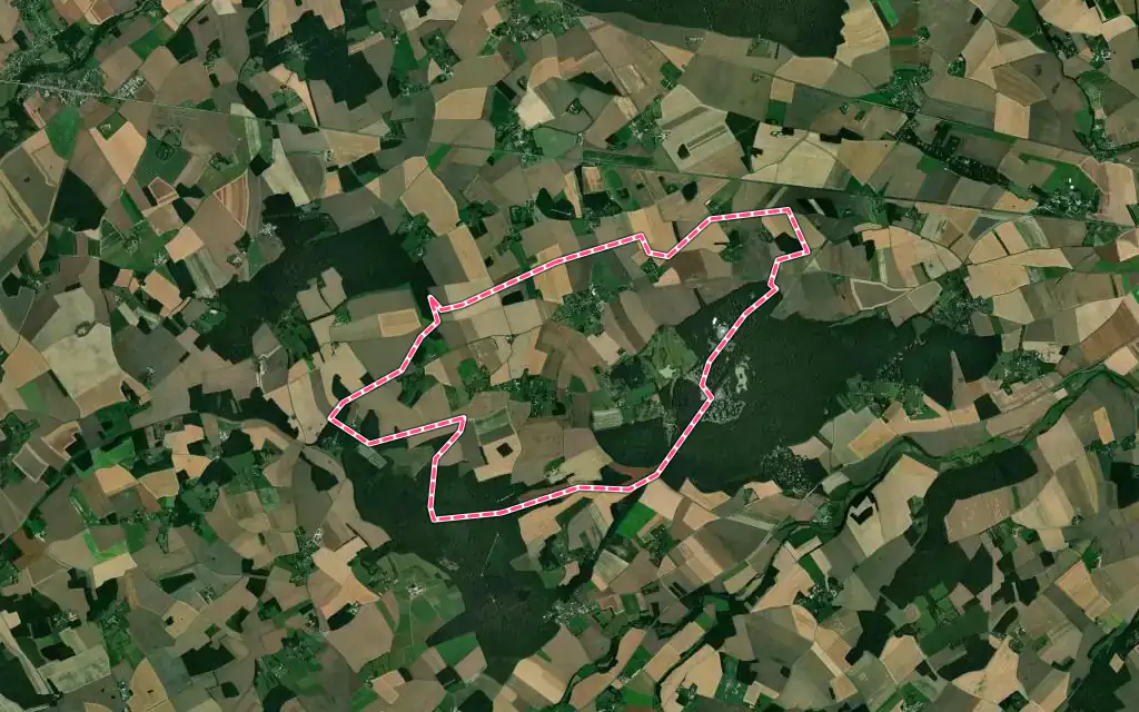Vue satellite de Les Barils avec ses contours administratifs