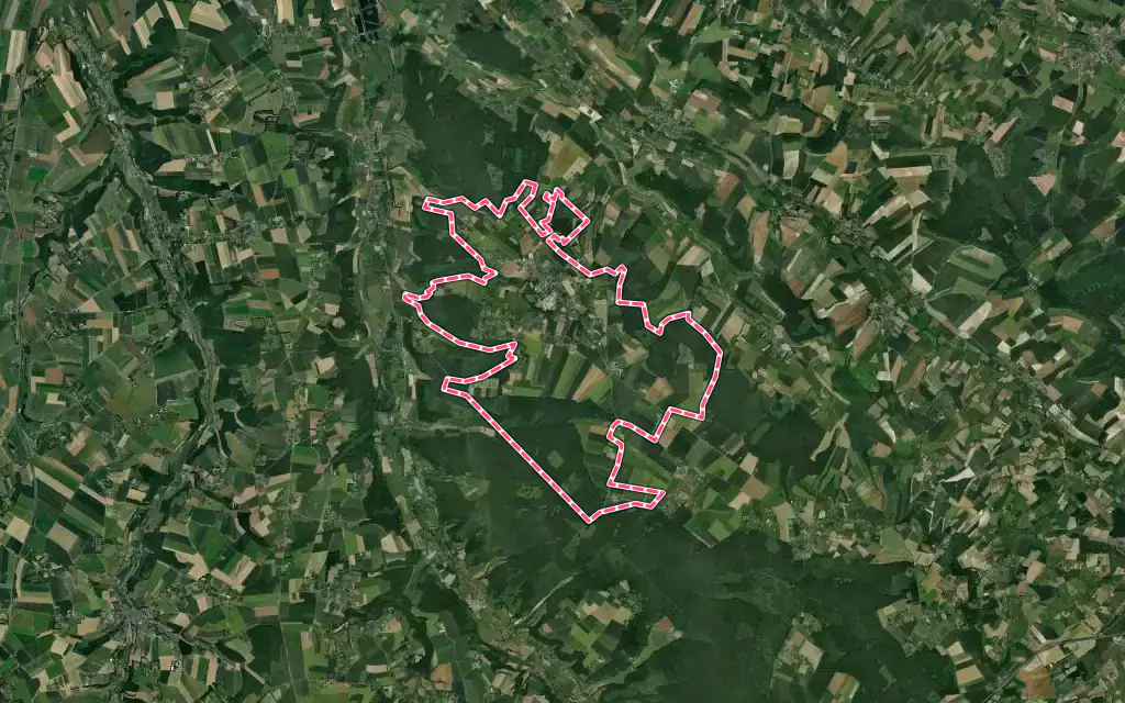 Vue satellite de Les Grandes-Ventes avec ses contours administratifs