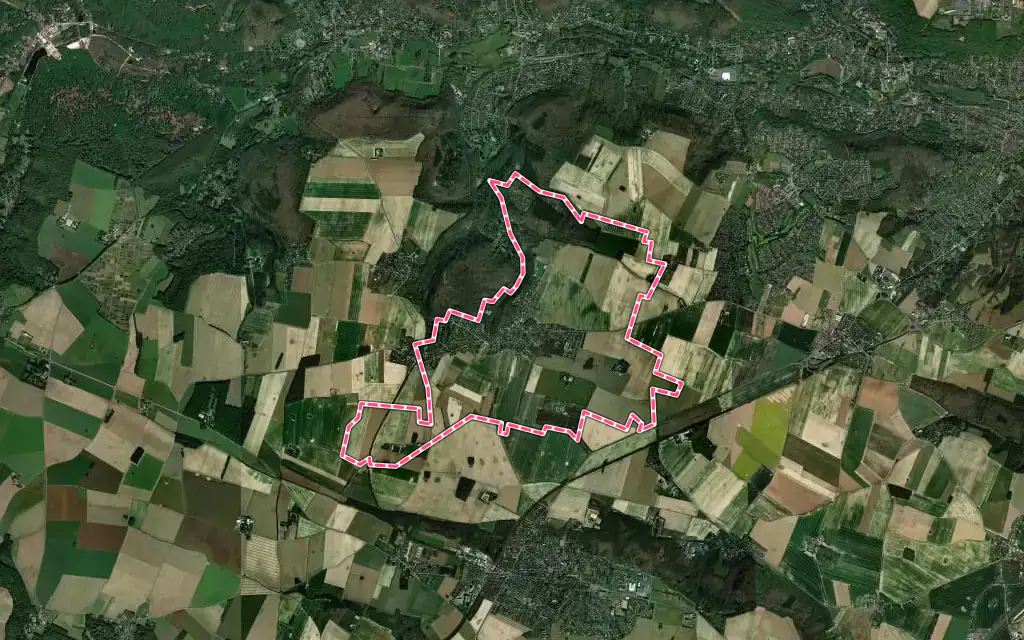 Vue satellite de Les Molières avec ses contours administratifs
