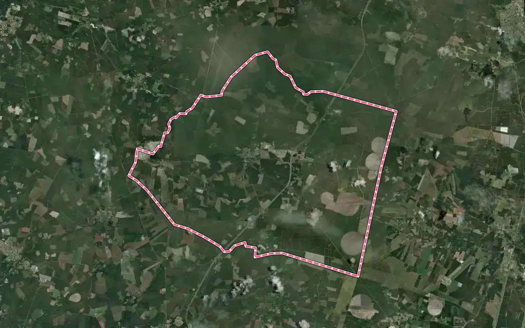 Vue satellite de Lesperon avec ses contours administratifs