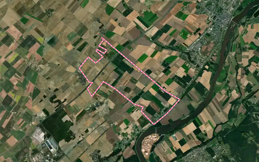 Vue satellite de Lestiou avec ses contours administratifs