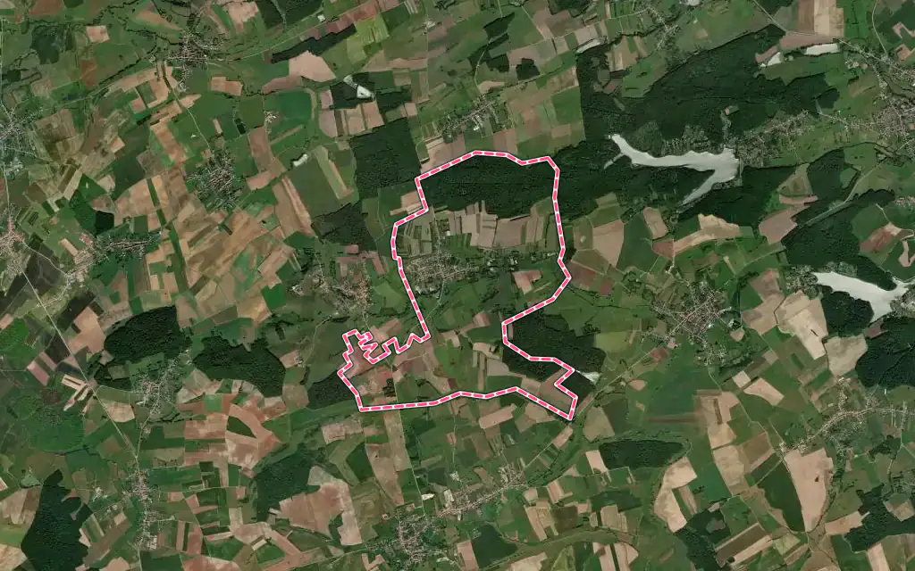 Vue satellite de Leyviller avec ses contours administratifs