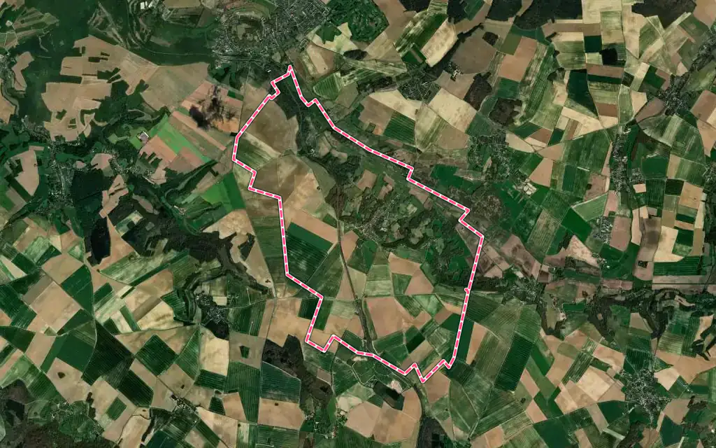 Vue satellite de Liancourt-Saint-Pierre avec ses contours administratifs