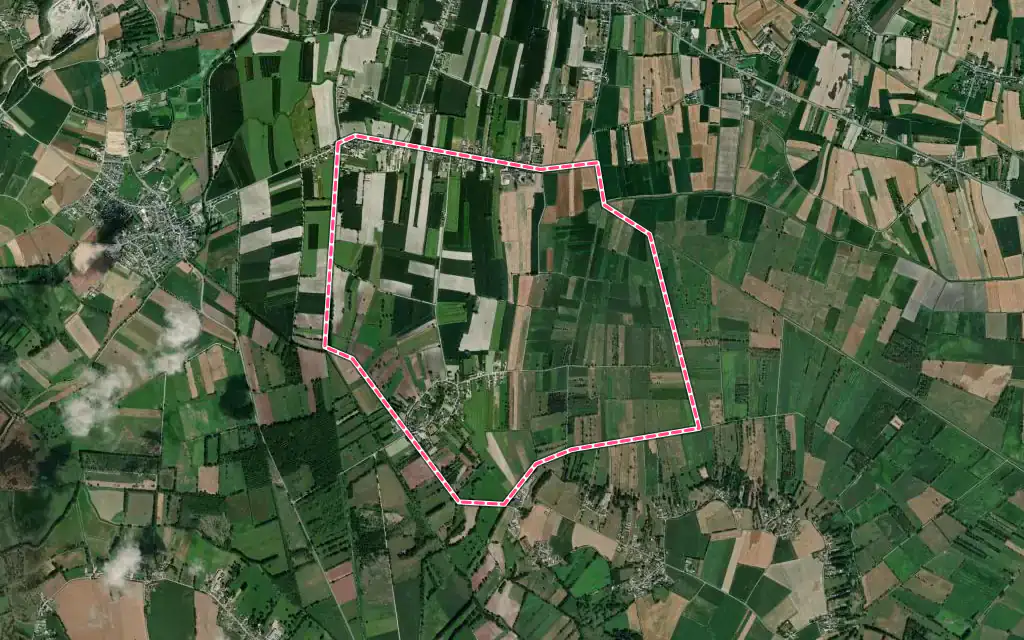 Vue satellite de Lillemer avec ses contours administratifs