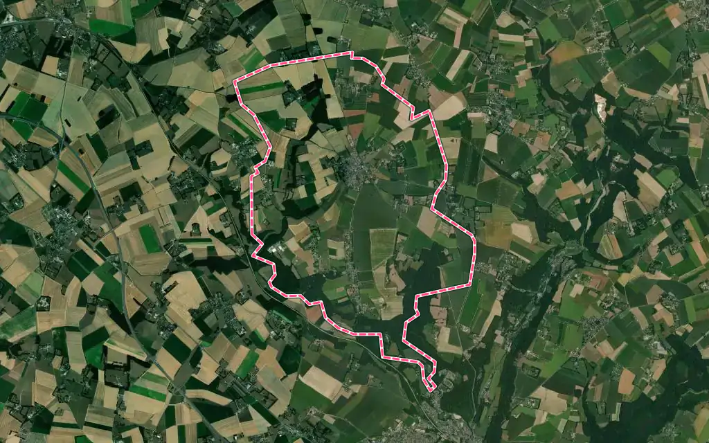 Vue satellite de Limésy avec ses contours administratifs
