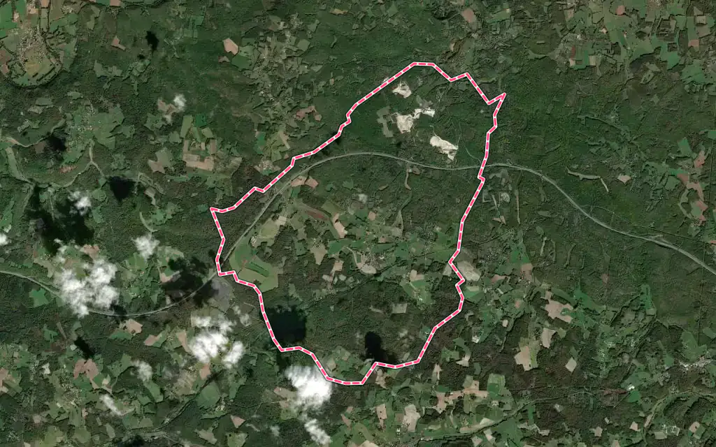 Vue satellite de Limeyrat avec ses contours administratifs