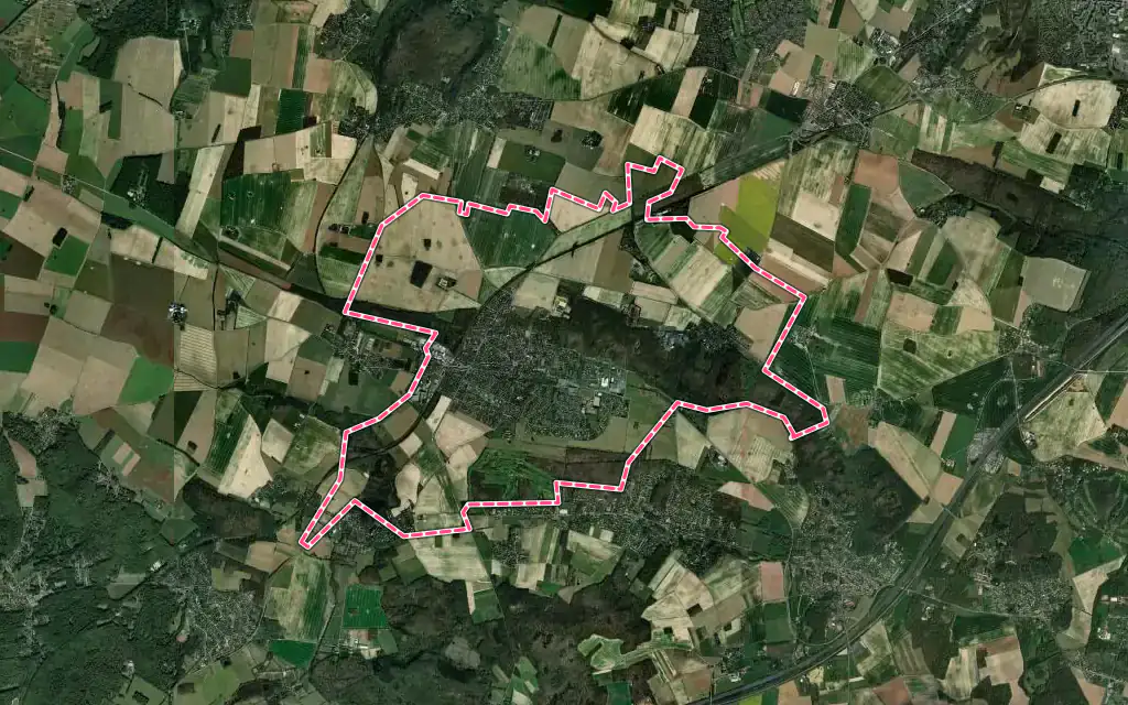 Vue satellite de Limours avec ses contours administratifs