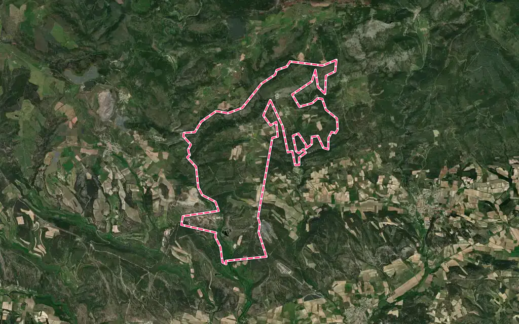Vue satellite de Limousis avec ses contours administratifs