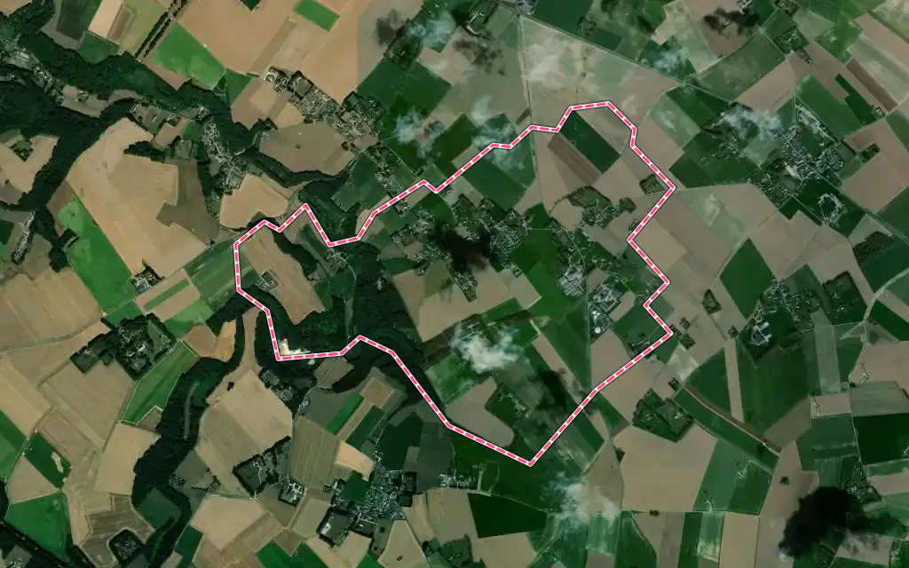 Vue satellite de Limpiville avec ses contours administratifs