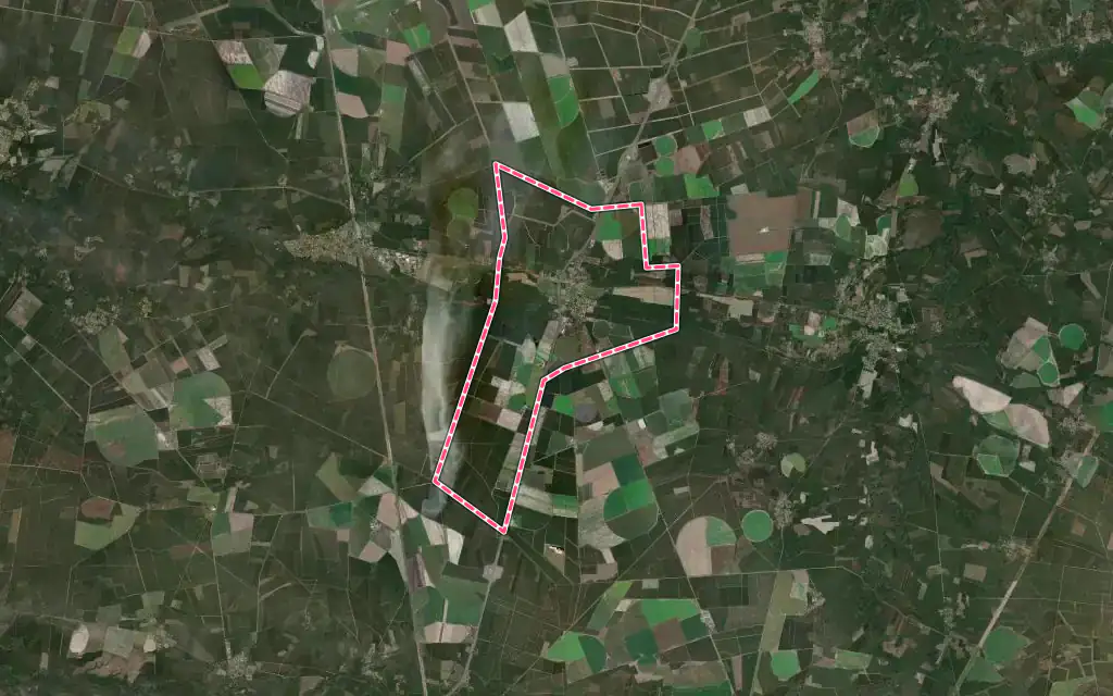 Vue satellite de Liposthey avec ses contours administratifs