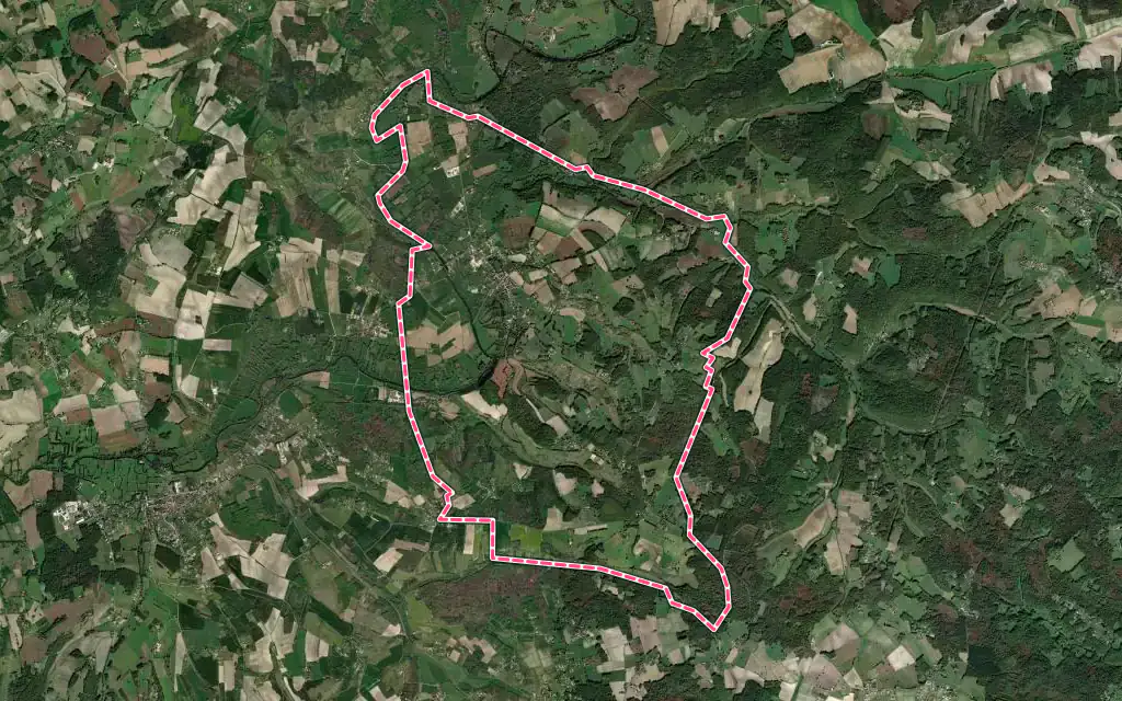 Vue satellite de Lisle avec ses contours administratifs
