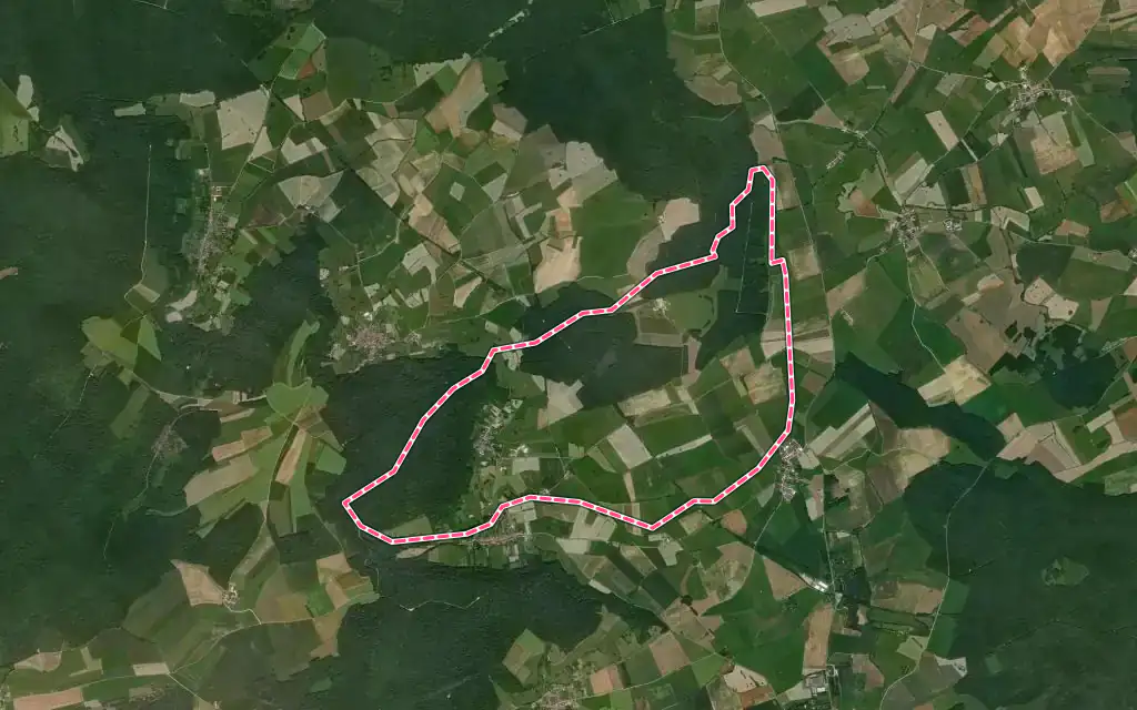 Vue satellite de Lissey avec ses contours administratifs