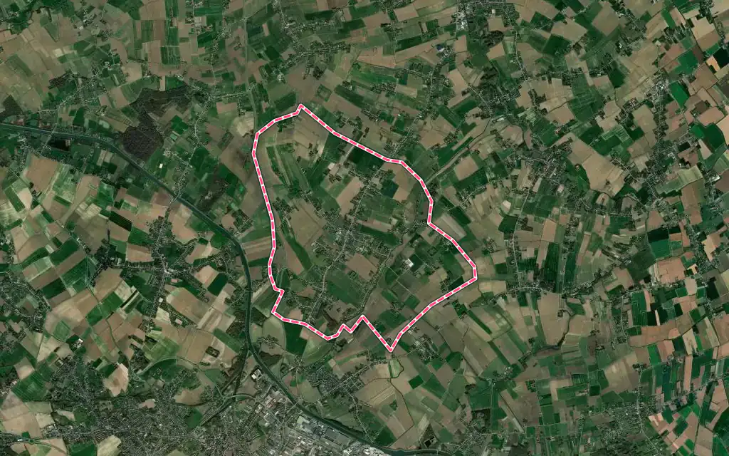 Vue satellite de Locon avec ses contours administratifs
