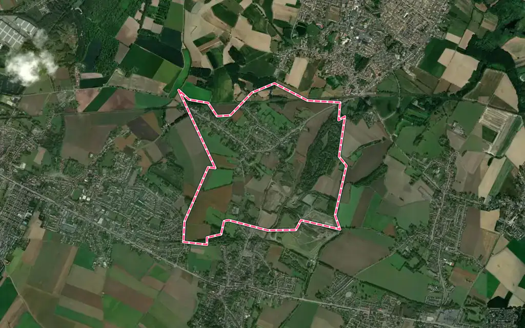 Vue satellite de Loffre avec ses contours administratifs