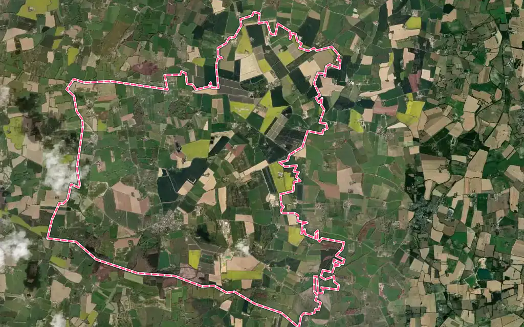 Vue satellite de Loiré avec ses contours administratifs