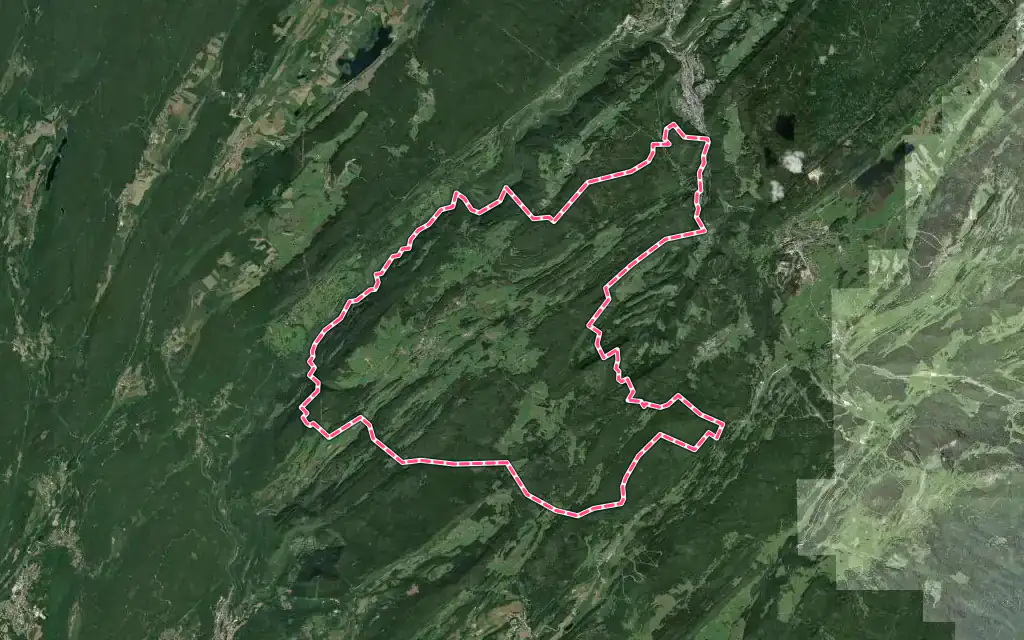 Vue satellite de Longchaumois avec ses contours administratifs