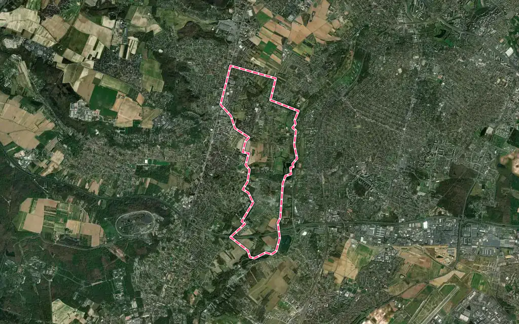 Vue satellite de Longpont-sur-Orge avec ses contours administratifs