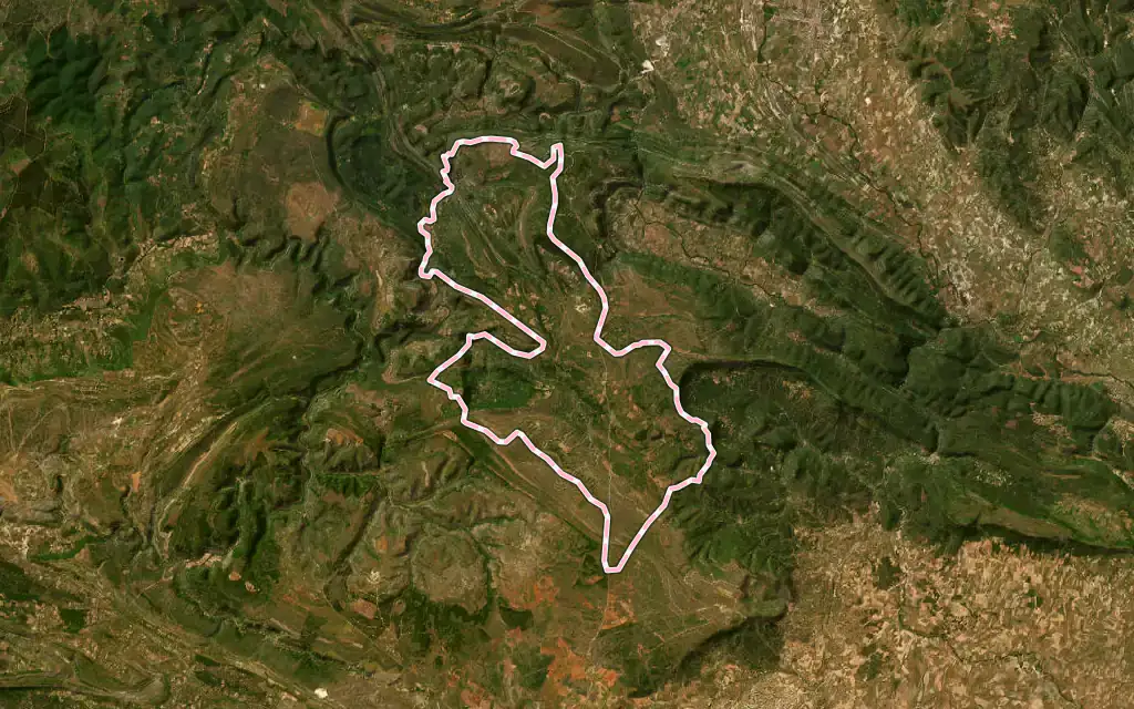 Vista satélite de Los Altos con su contorno administrativo