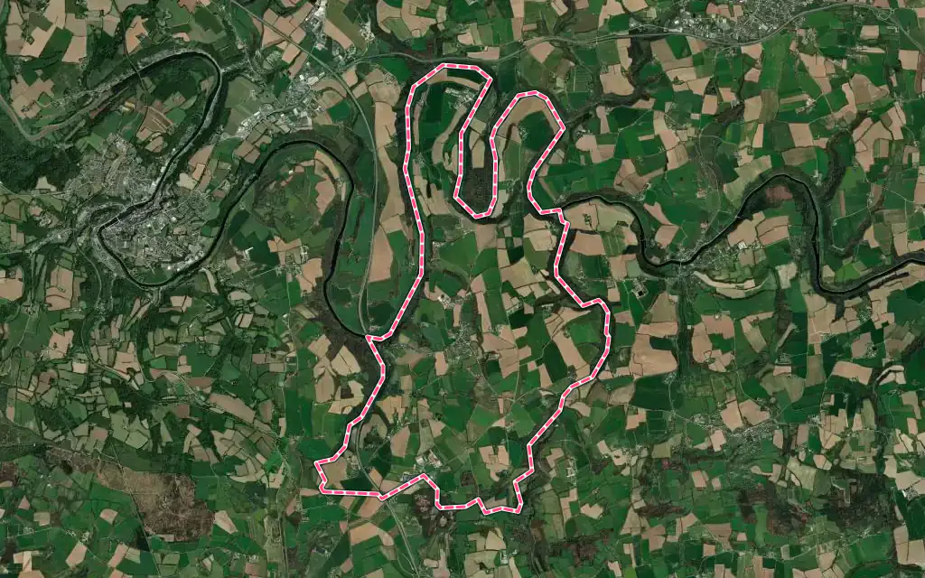 Vue satellite de Lothey avec ses contours administratifs