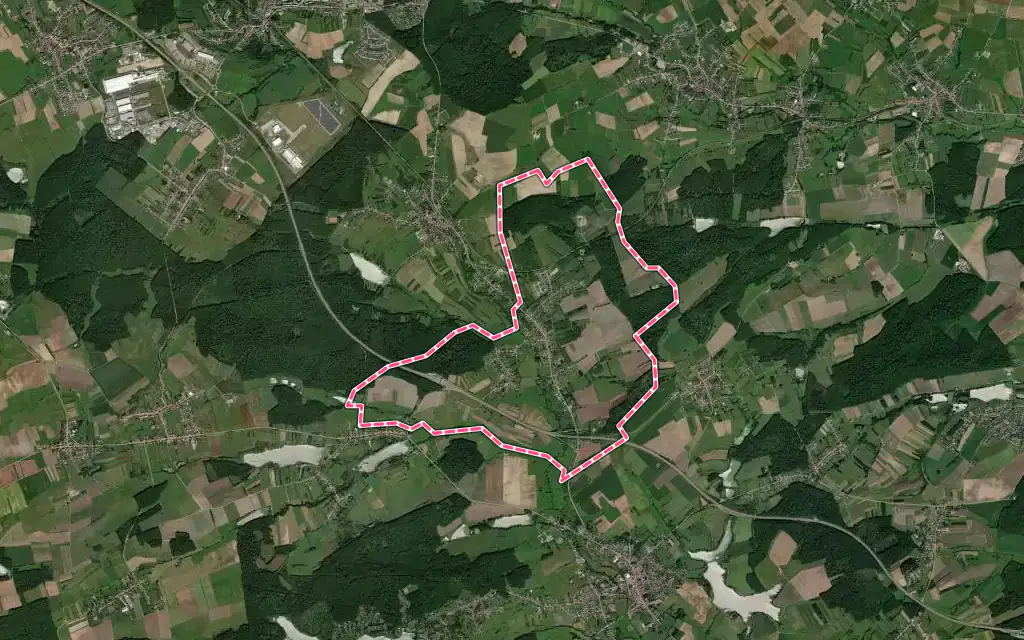 Vue satellite de Loupershouse avec ses contours administratifs