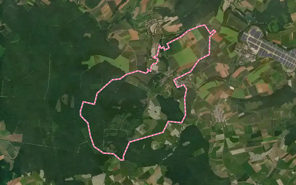 Vue satellite de Louppy-sur-Loison avec ses contours administratifs