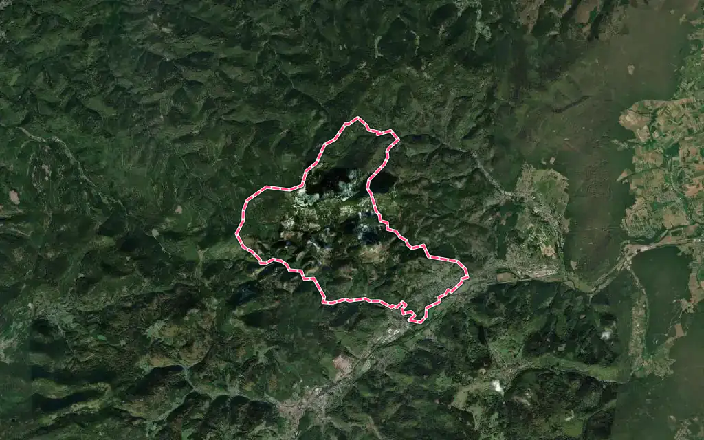 Vue satellite de Lutzelhouse avec ses contours administratifs