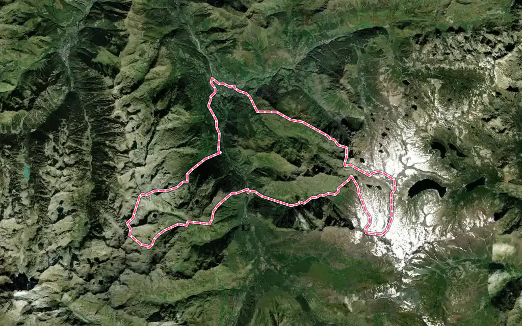 Vue satellite de Luz-Saint-Sauveur avec ses contours administratifs