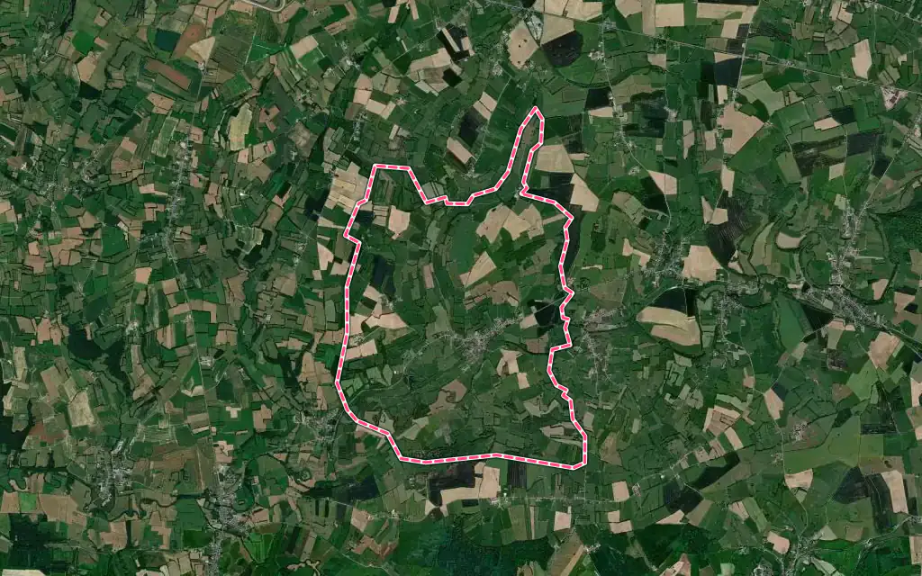 Vue satellite de Luzoir avec ses contours administratifs