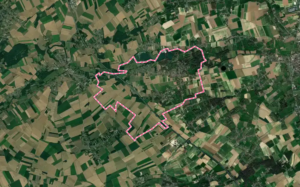 Vue satellite de Mametz avec ses contours administratifs