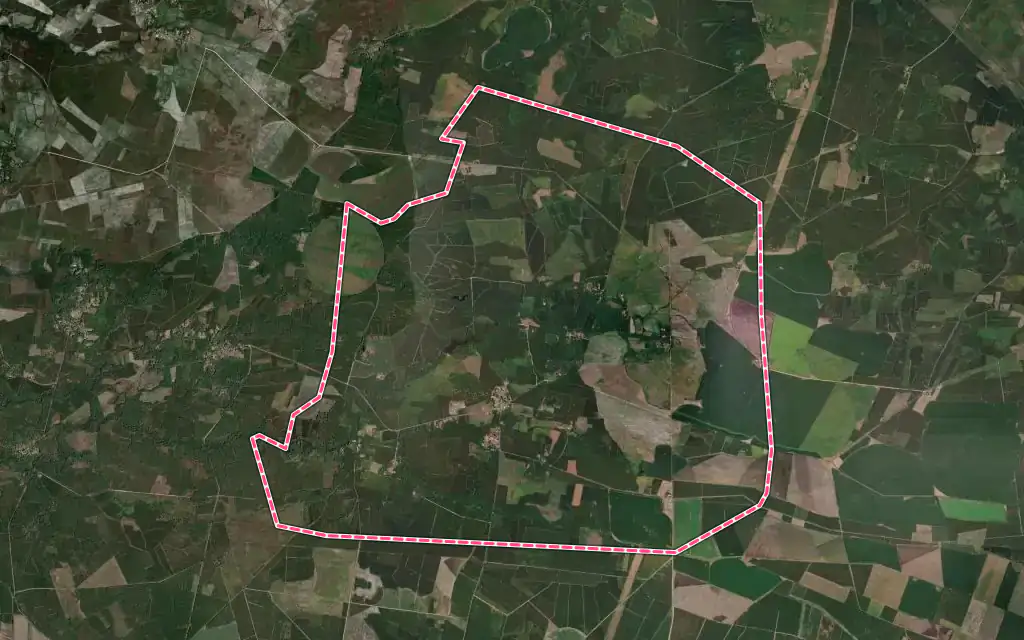 Vue satellite de Mano avec ses contours administratifs