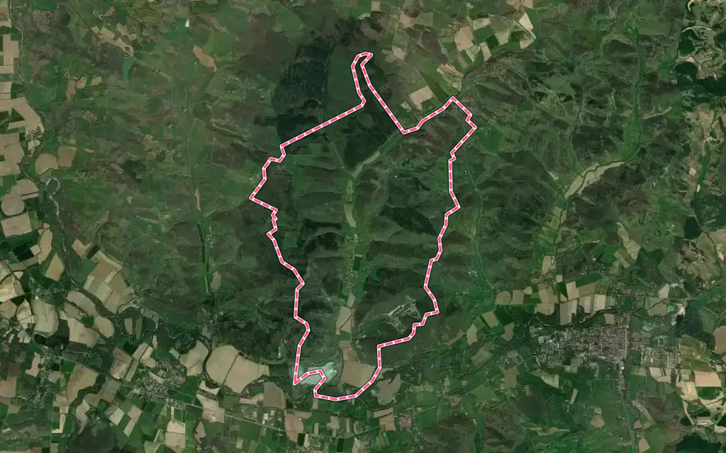 Vue satellite de Manses avec ses contours administratifs