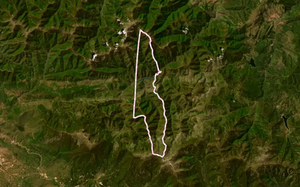 Vista satélite de Mansilla de la Sierra con su contorno administrativo