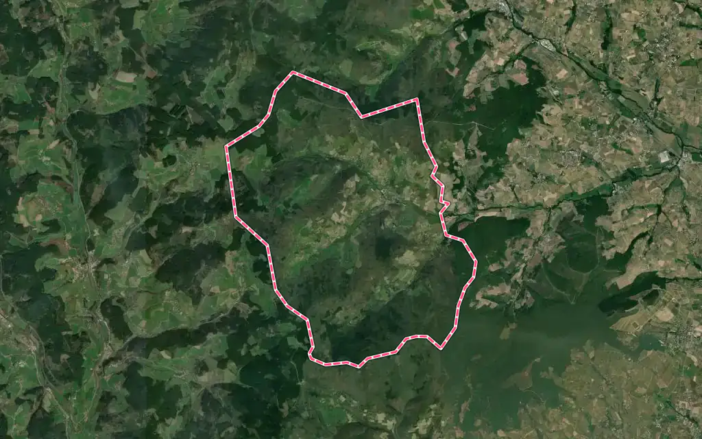 Vue satellite de Marchampt avec ses contours administratifs