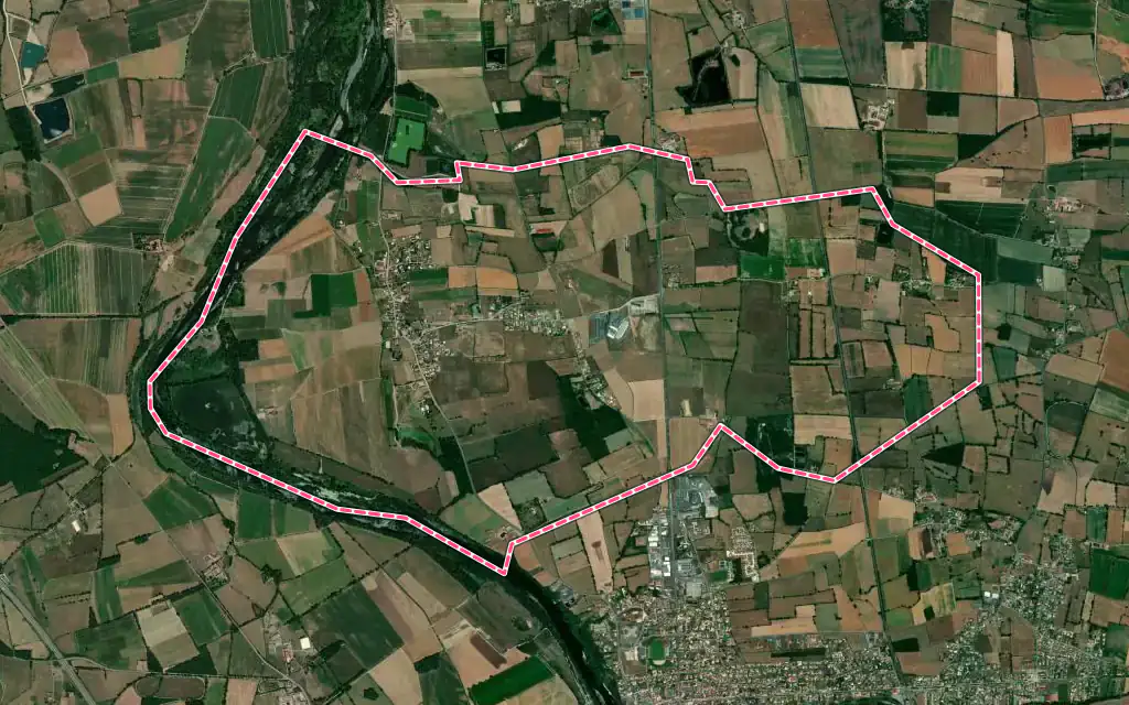Vue satellite de Marclopt avec ses contours administratifs