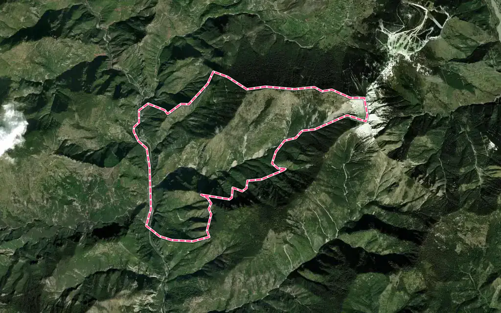 Vue satellite de Marie avec ses contours administratifs