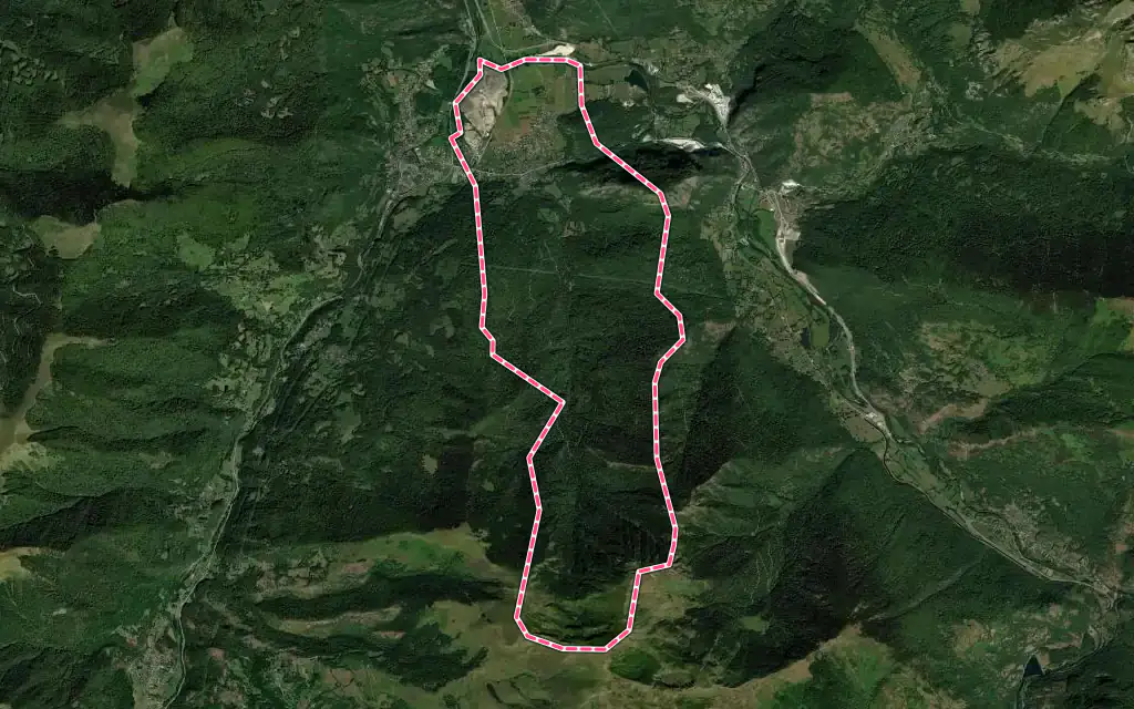 Vue satellite de Marignac avec ses contours administratifs