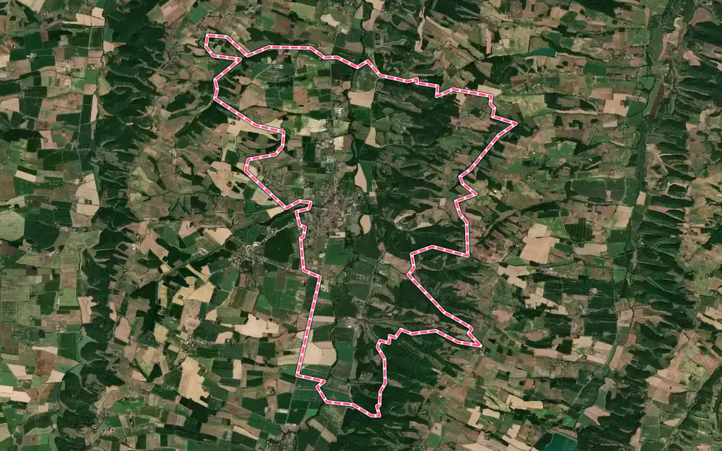Vue satellite de Masseube avec ses contours administratifs