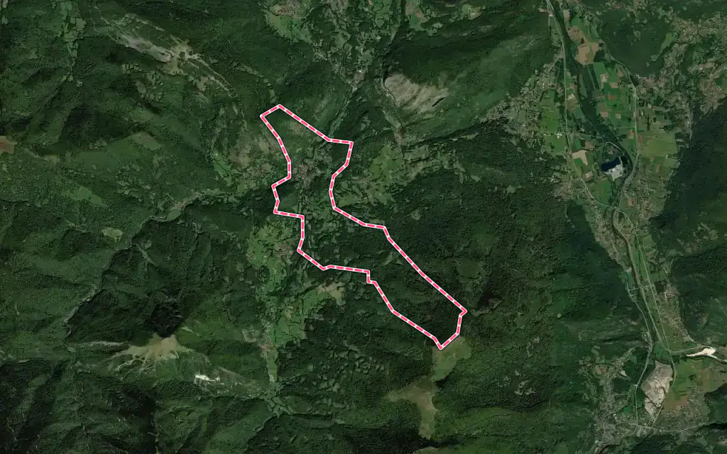 Vue satellite de Mauléon-Barousse avec ses contours administratifs