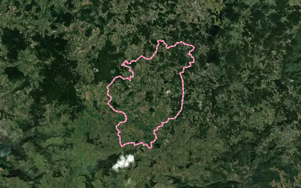 Vue satellite de Mazet-Saint-Voy avec ses contours administratifs