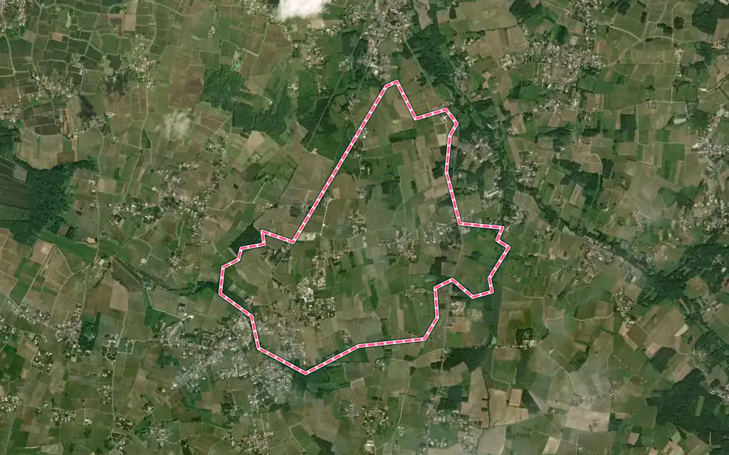 Vue satellite de Mazion avec ses contours administratifs