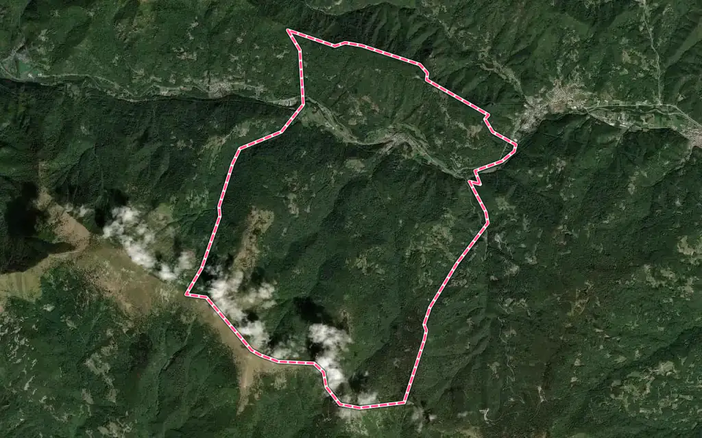 Vue satellite de Melle avec ses contours administratifs