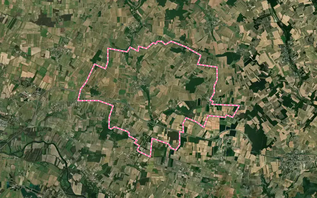 Vue satellite de Mérignac avec ses contours administratifs