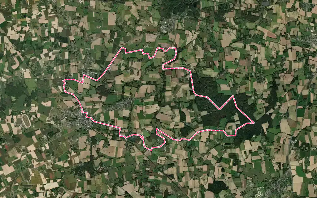 Vue satellite de Mernel avec ses contours administratifs