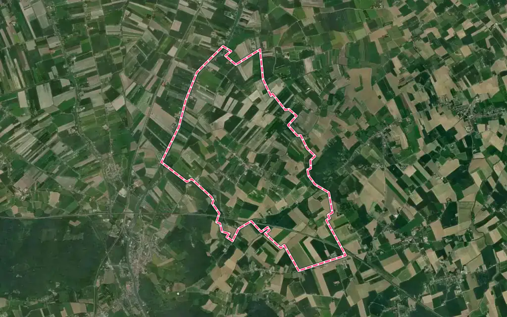 Vue satellite de Millam avec ses contours administratifs