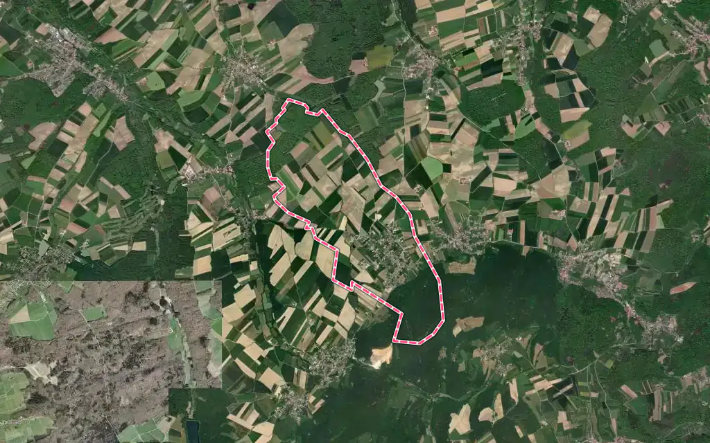Vue satellite de Mœrnach avec ses contours administratifs