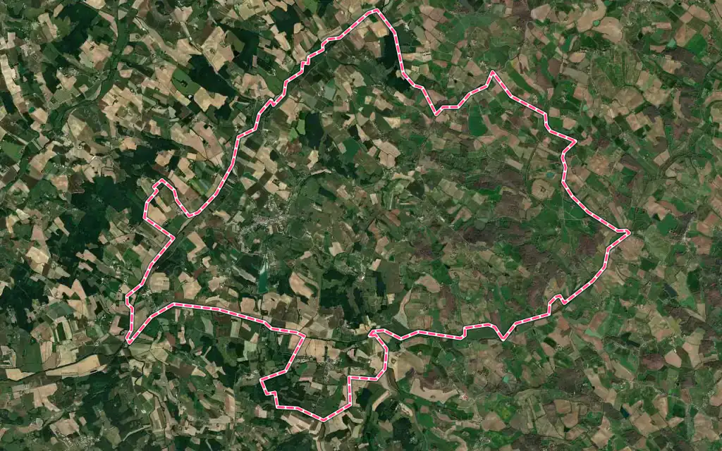 Vue satellite de Molières avec ses contours administratifs