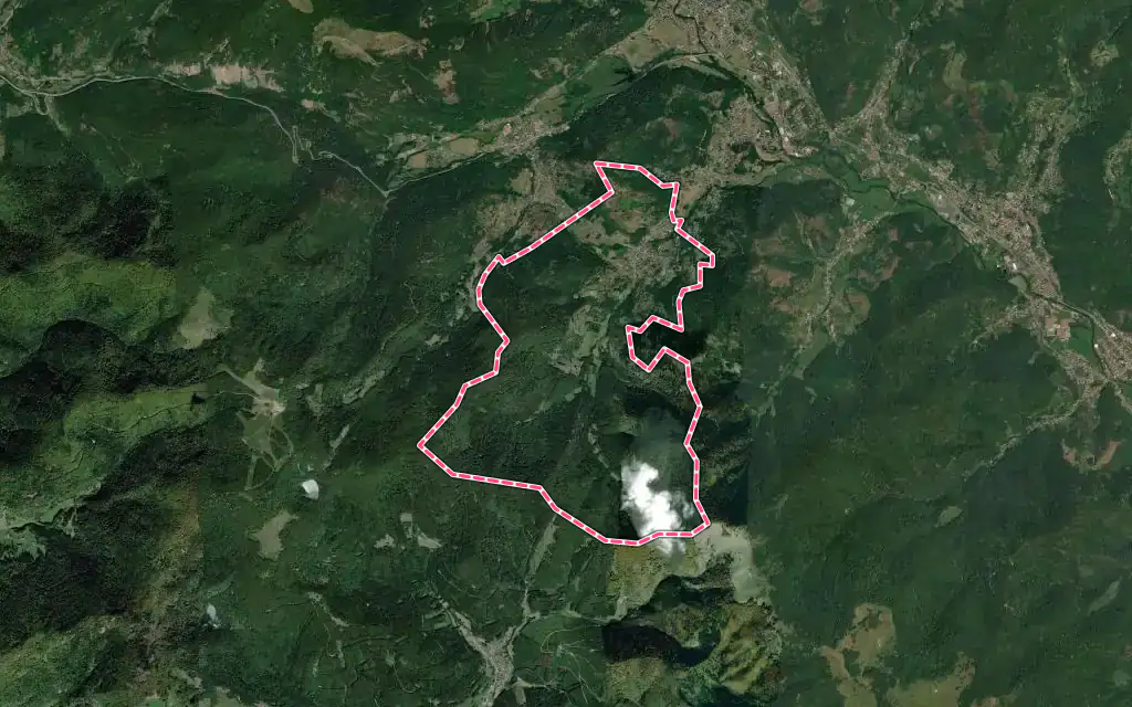 Vue satellite de Mollau avec ses contours administratifs