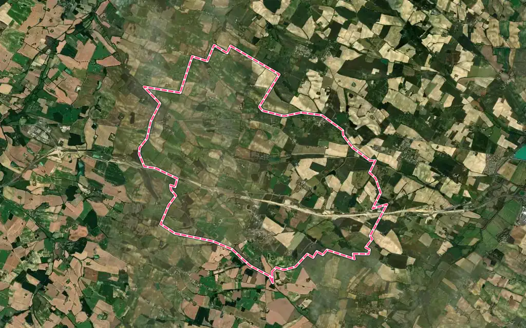 Vue satellite de Monferran-Savès avec ses contours administratifs